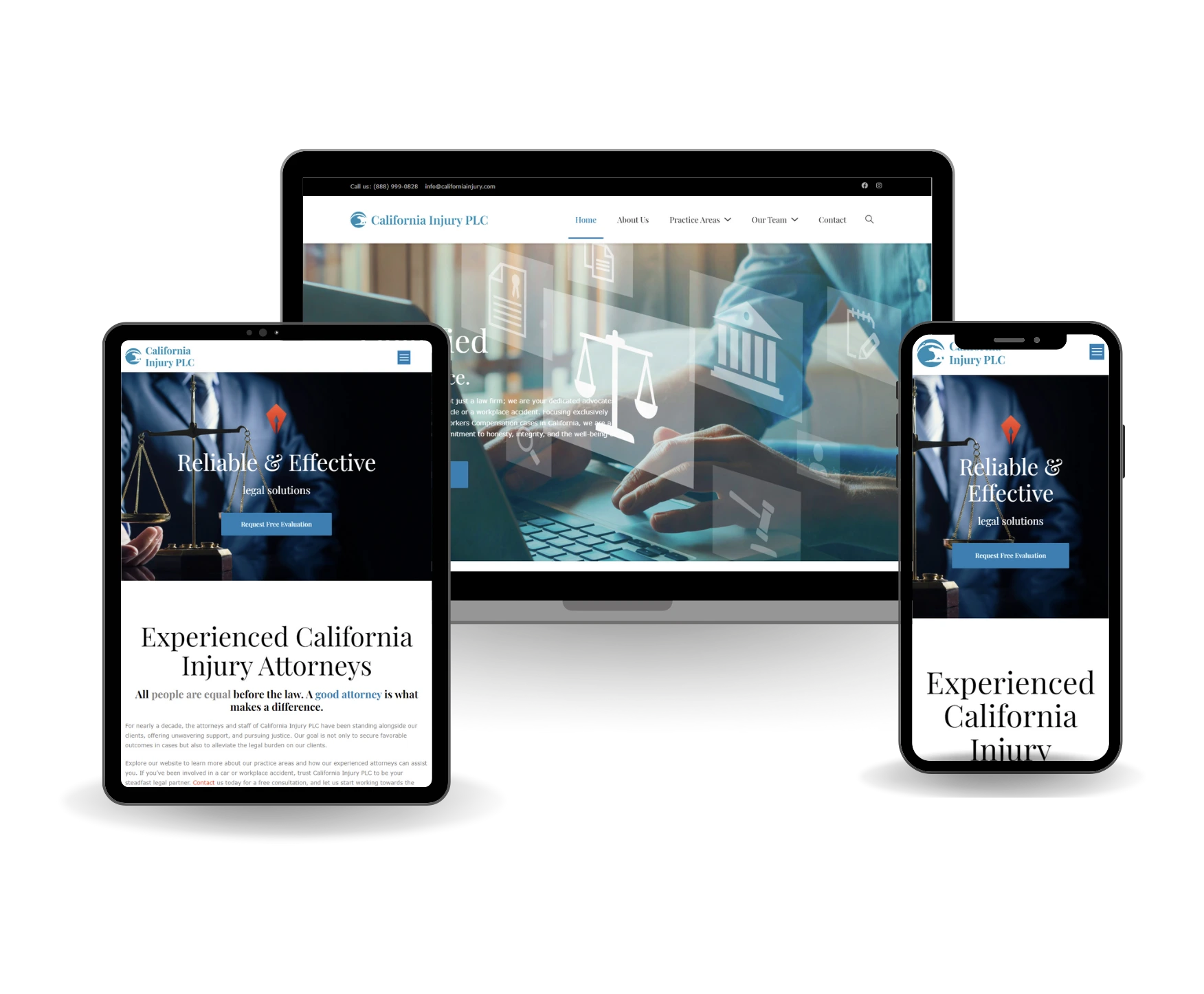 California Injury PLC | Law Firm Website Design | NextUpgrad
